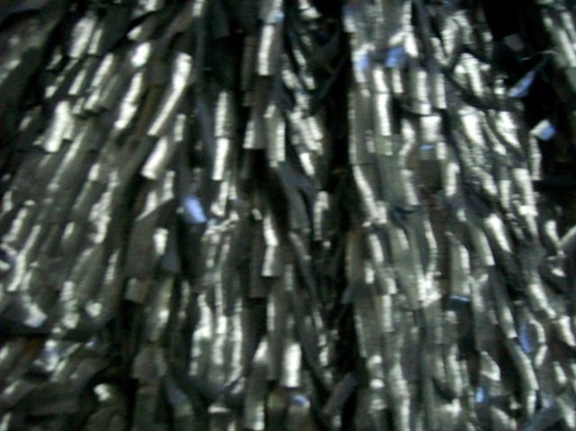 14.Black Metallic Chiffon Fringe Fabric